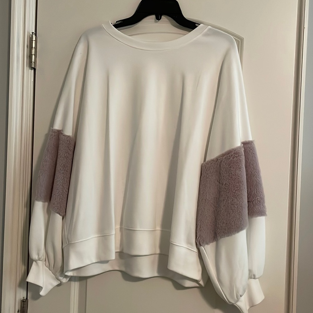 white sweater